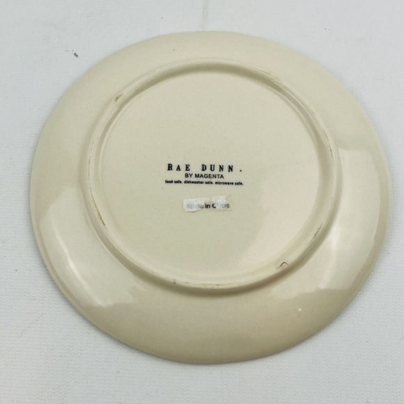 Rae Dunn Stitched Fruit Green Apple 6" Appetizer Plate MAGENTA Retired - Picture 3 of 5